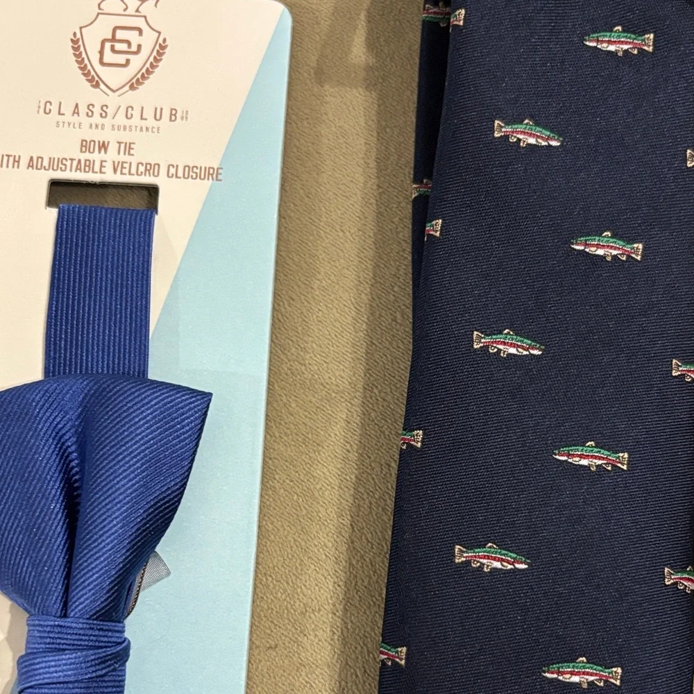 Class Club Blue and Navy Tie Set